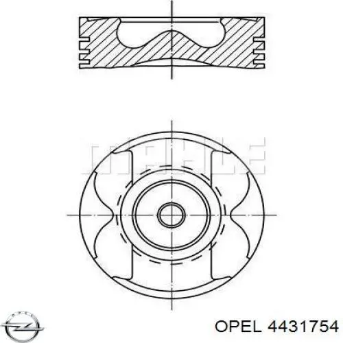 4431754 Opel pistón completo para 1 cilindro, std