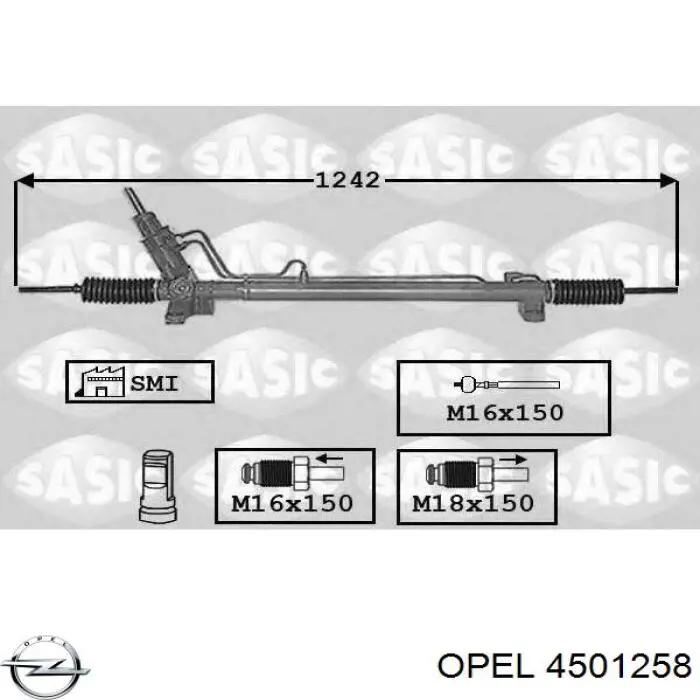 4501258 Opel cremallera de dirección