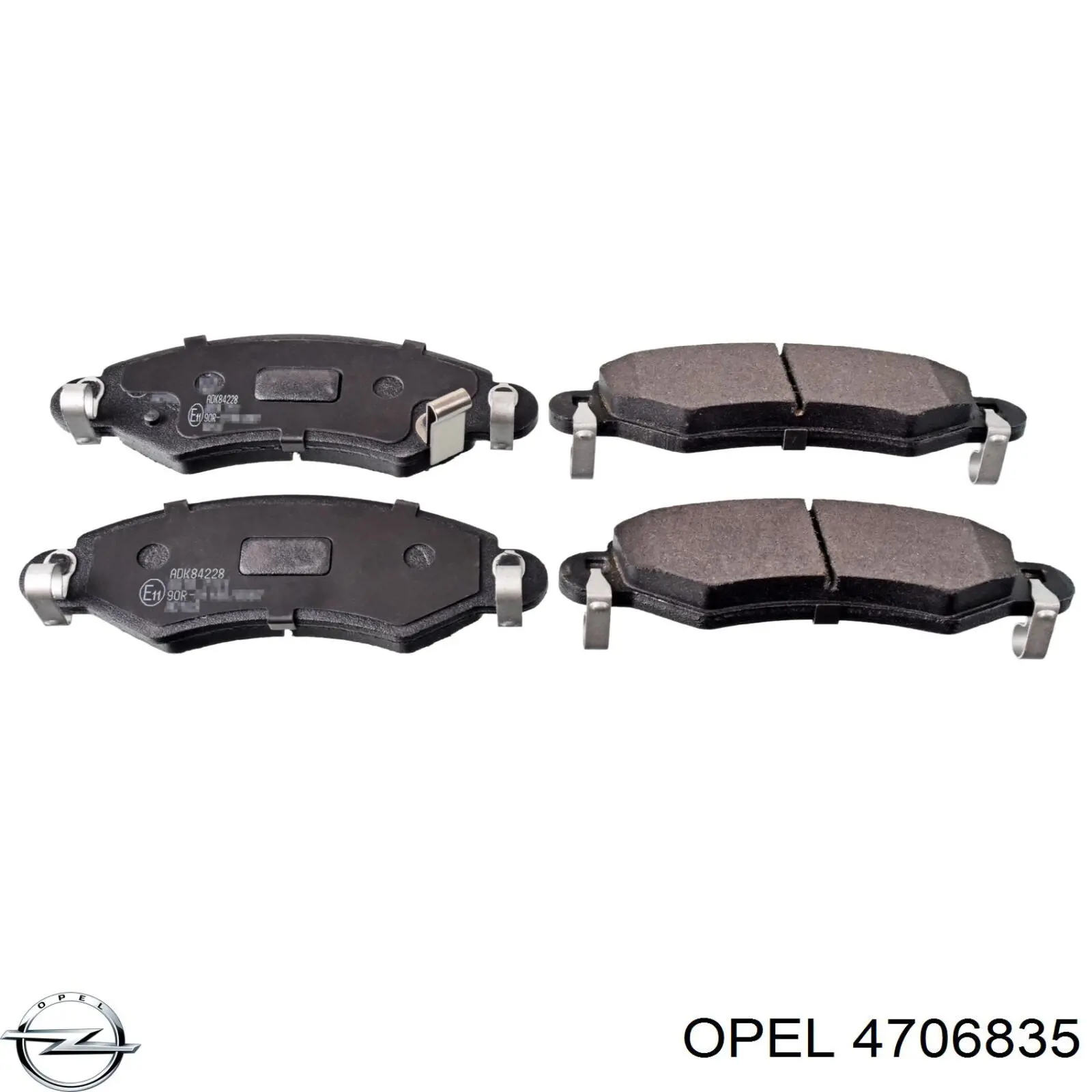 4706835 Opel pastillas de freno delanteras