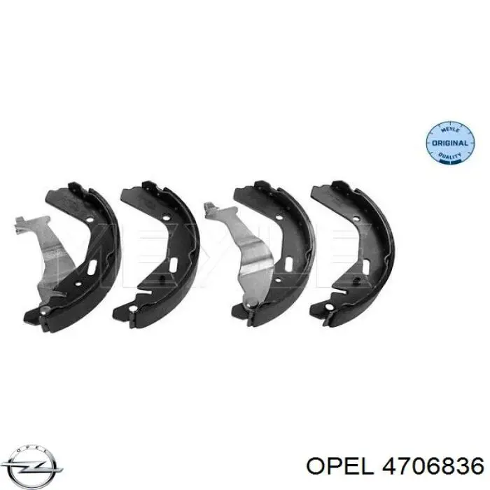 4706836 Opel zapatas de frenos de tambor traseras