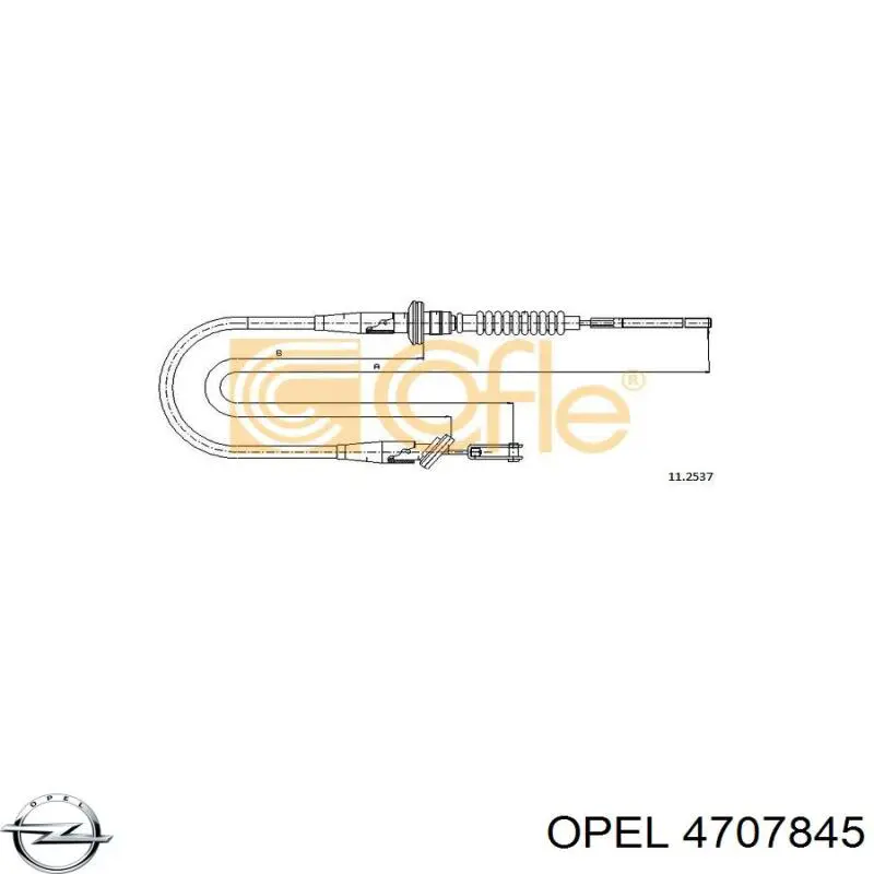 4707845 Opel cable de embrague