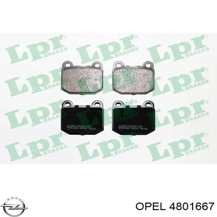 4801667 Opel pastillas de freno delanteras