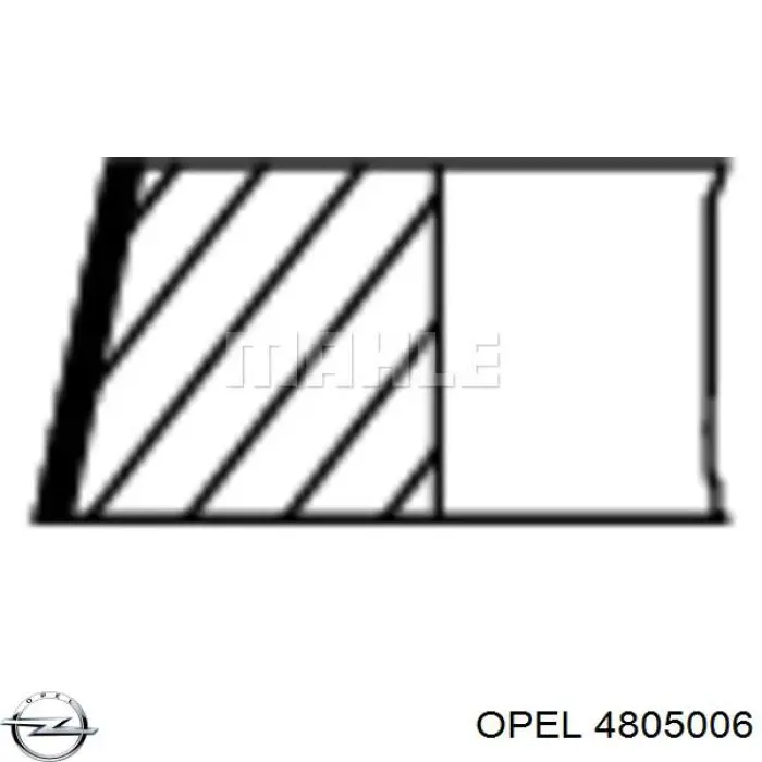 4805006 Opel juego de aros de pistón para 1 cilindro, std