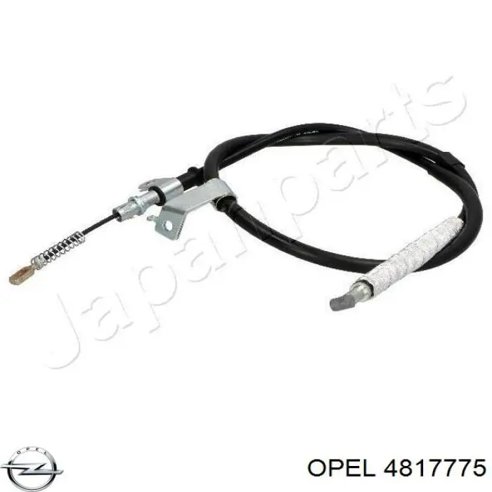 4817775 Opel cable de freno de mano trasero derecho