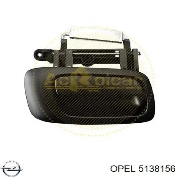 5138156 Opel tirador de puerta exterior trasero izquierdo