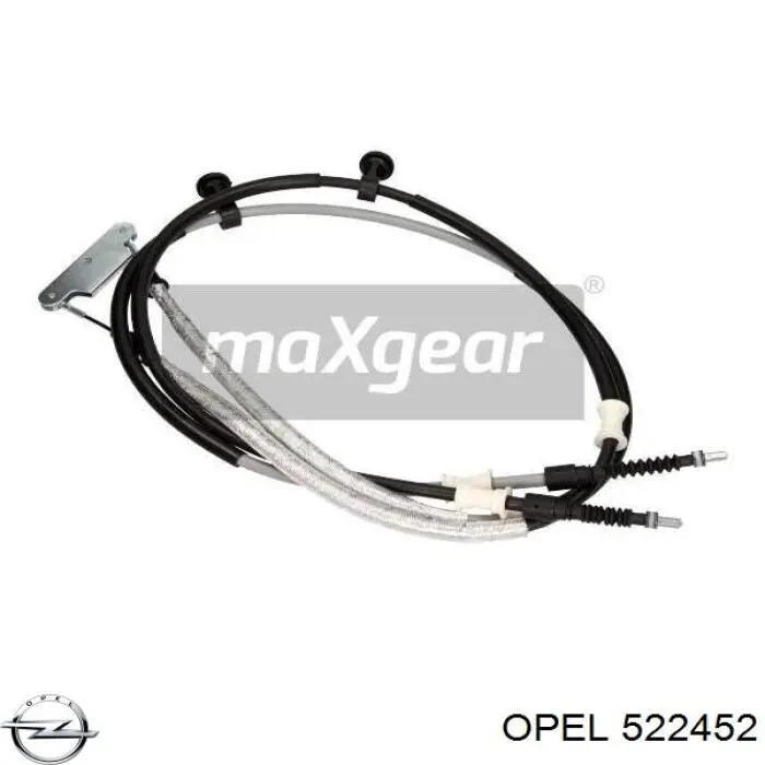 522452 Opel cable de freno de mano trasero derecho/izquierdo