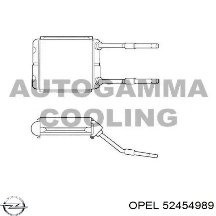 52454989 Opel radiador de calefacción