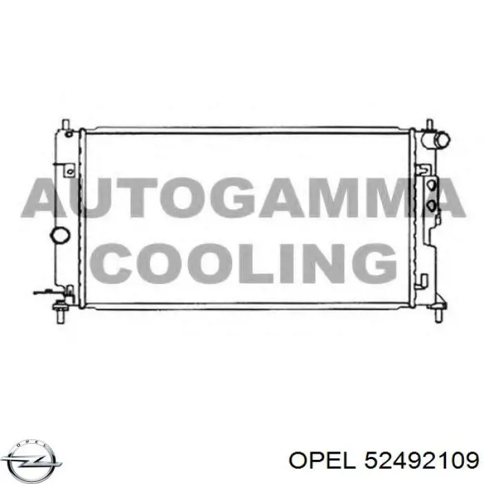 52492109 Opel radiador refrigeración del motor