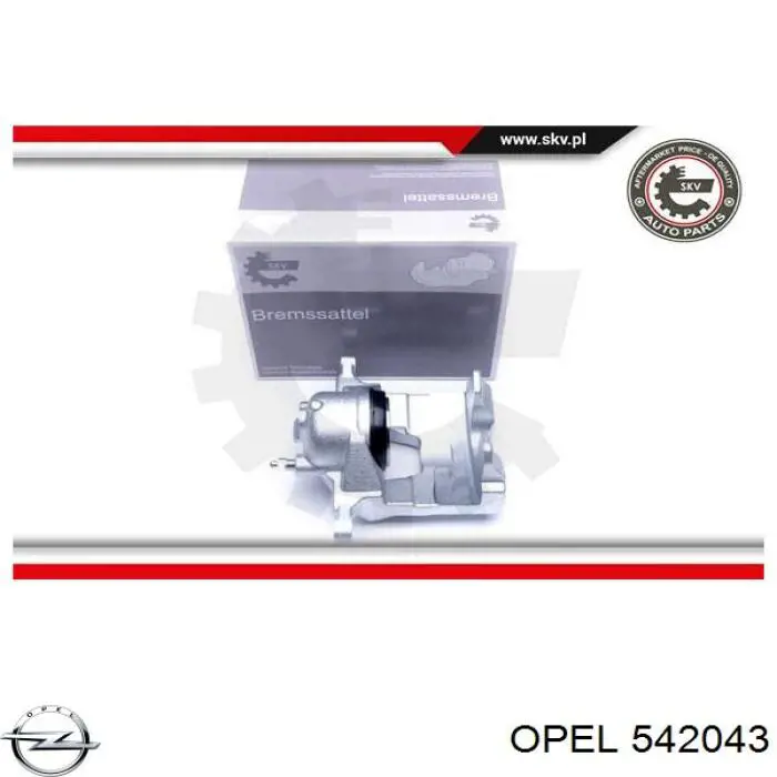 542043 Opel pinza de freno delantera izquierda