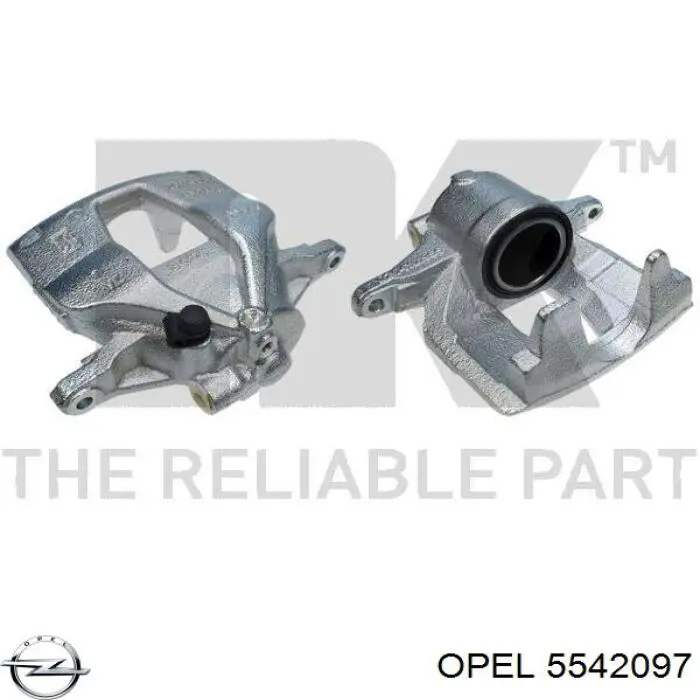 5542097 Opel pinza de freno delantera izquierda