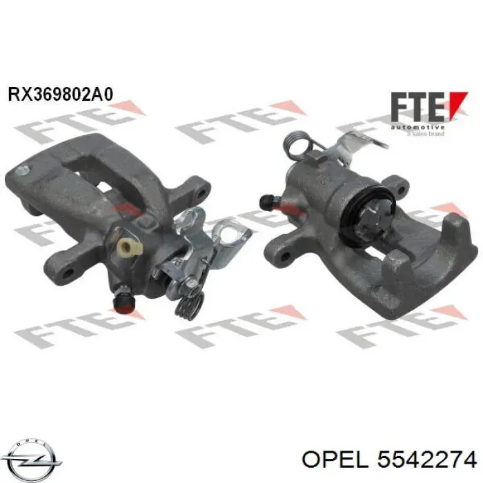 5542274 Opel pinza de freno trasera izquierda