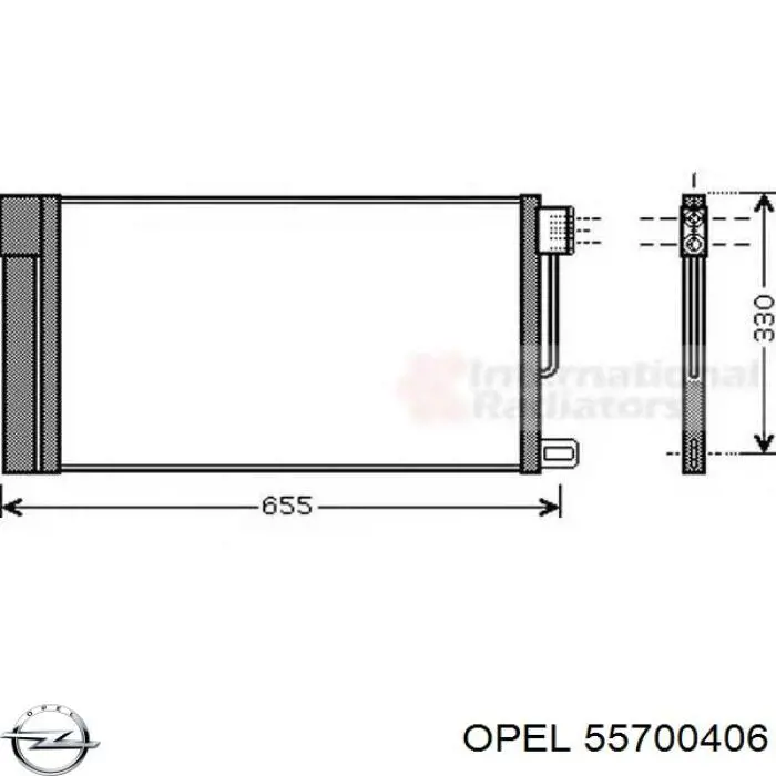 55700406 Opel condensador aire acondicionado