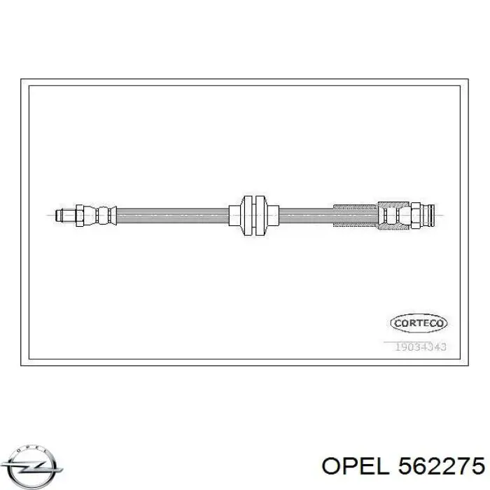 562275 Opel latiguillo de freno delantero