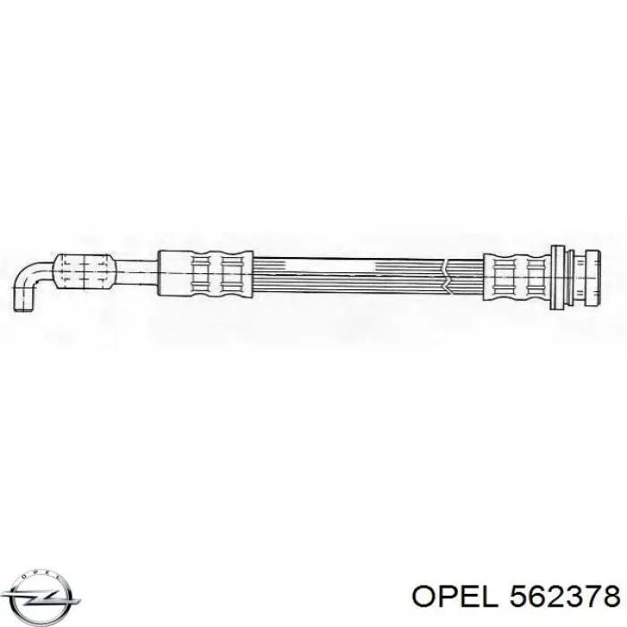 562378 Opel tubo flexible de frenos trasero