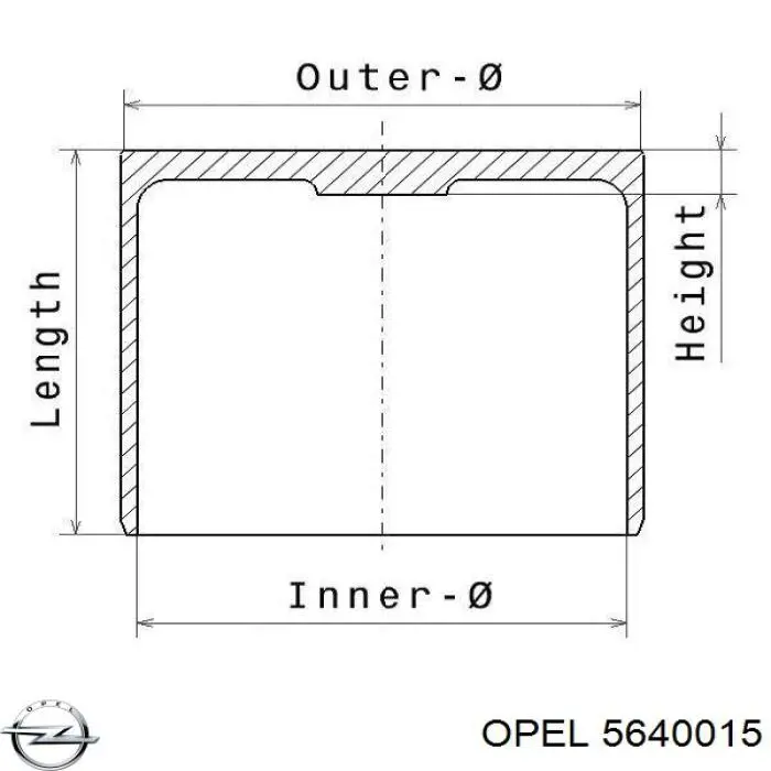 5640015 Opel empujador de válvula