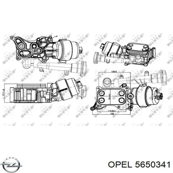 5650341 Opel caja, filtro de aceite