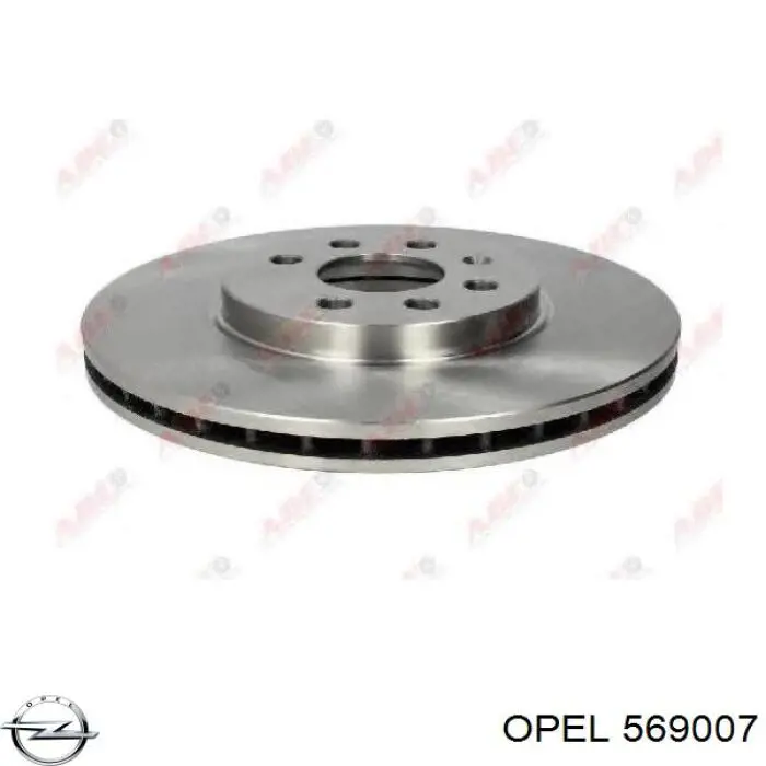 569007 Opel freno de disco delantero