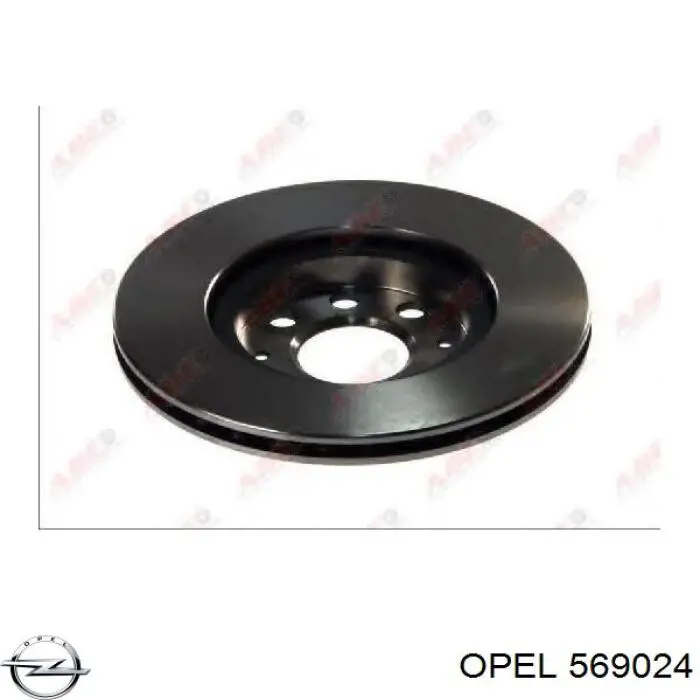 569024 Opel freno de disco delantero