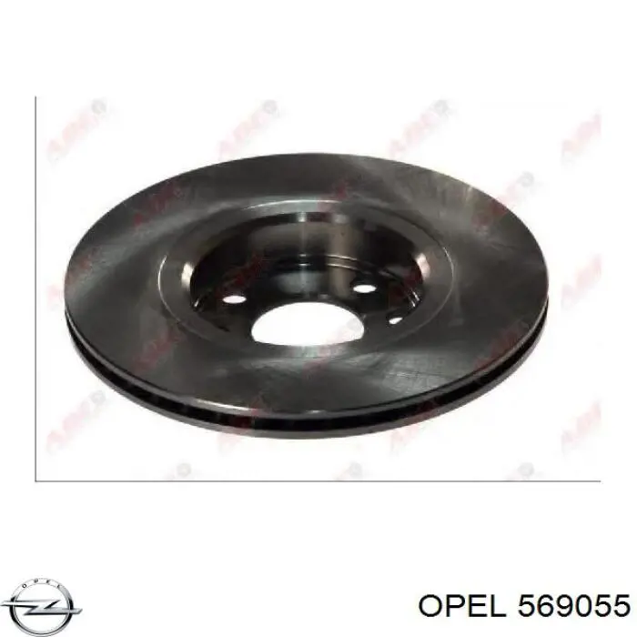 569055 Opel freno de disco delantero