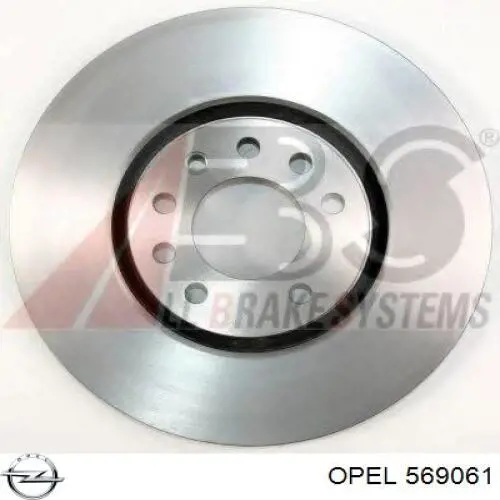 569061 Opel freno de disco delantero