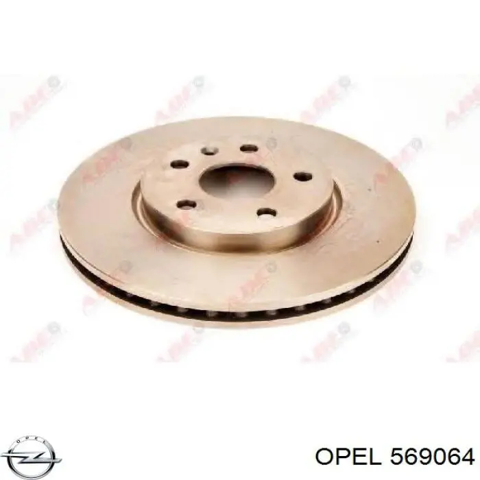 569064 Opel freno de disco delantero