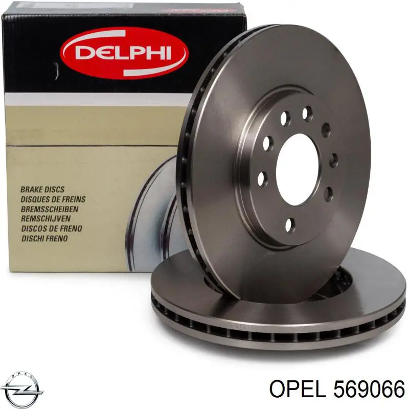 569066 Opel freno de disco delantero