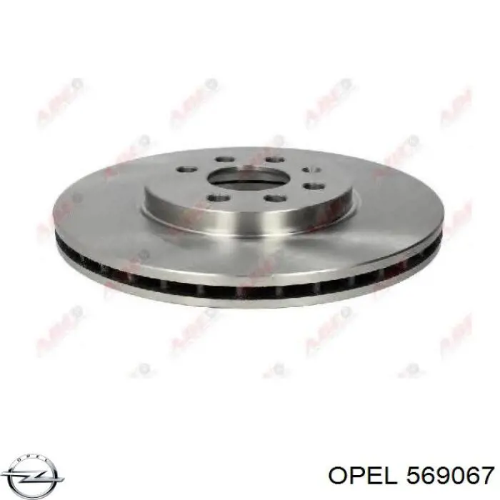 569067 Opel freno de disco delantero