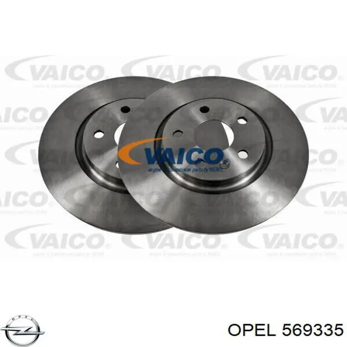 569335 Opel freno de disco delantero