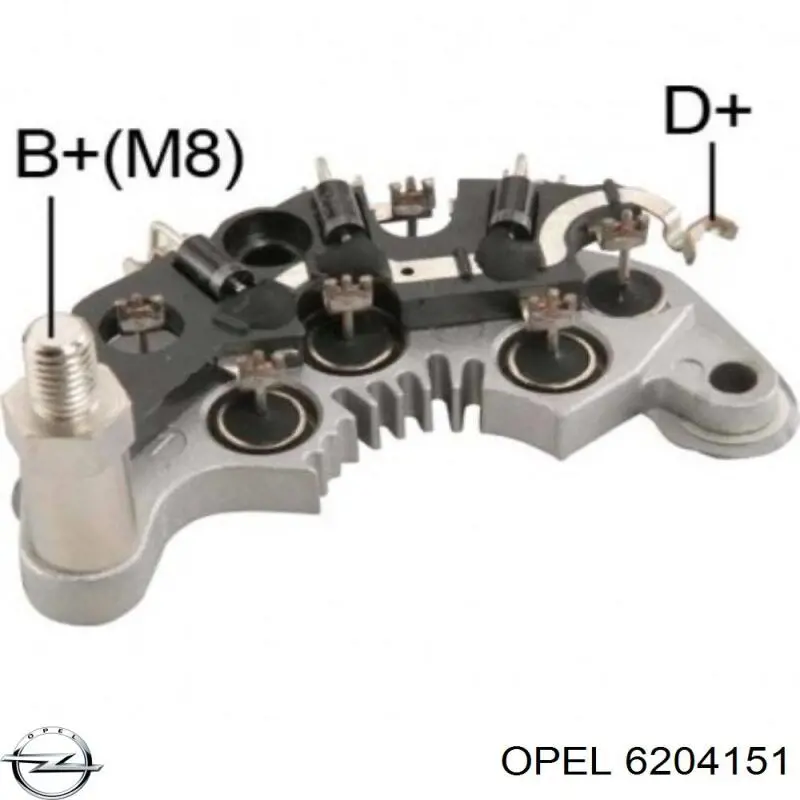 6204151 Opel alternador