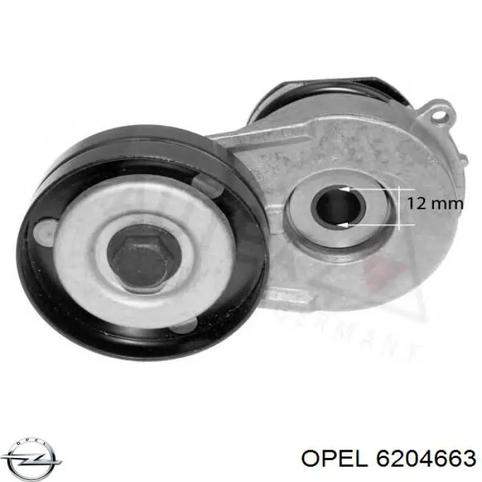 6204663 Opel tensor de correa, correa poli v