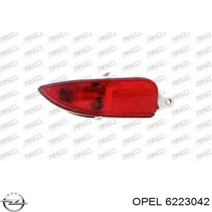 6223042 Opel faro antiniebla trasero derecho