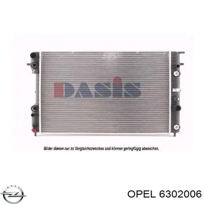 6302006 Opel radiador refrigeración del motor