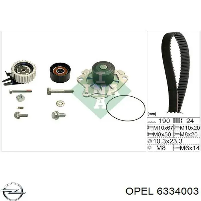 6334003 Opel bomba de agua