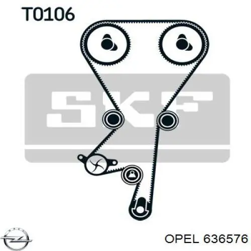 636576 Opel correa distribucion