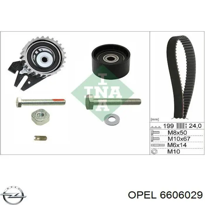 6606029 Opel kit correa de distribución