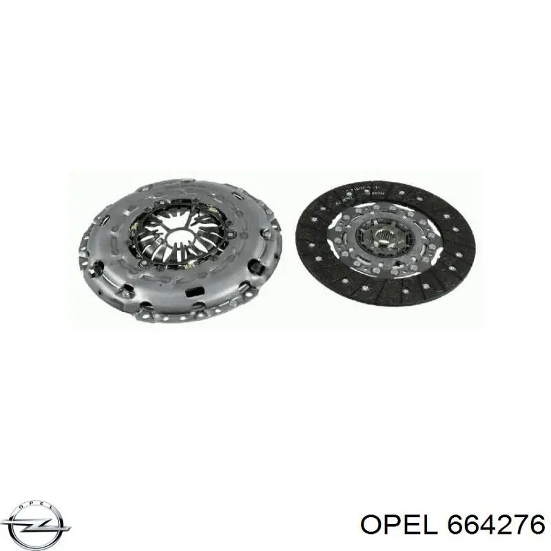 664276 Opel kit de embrague (3 partes)