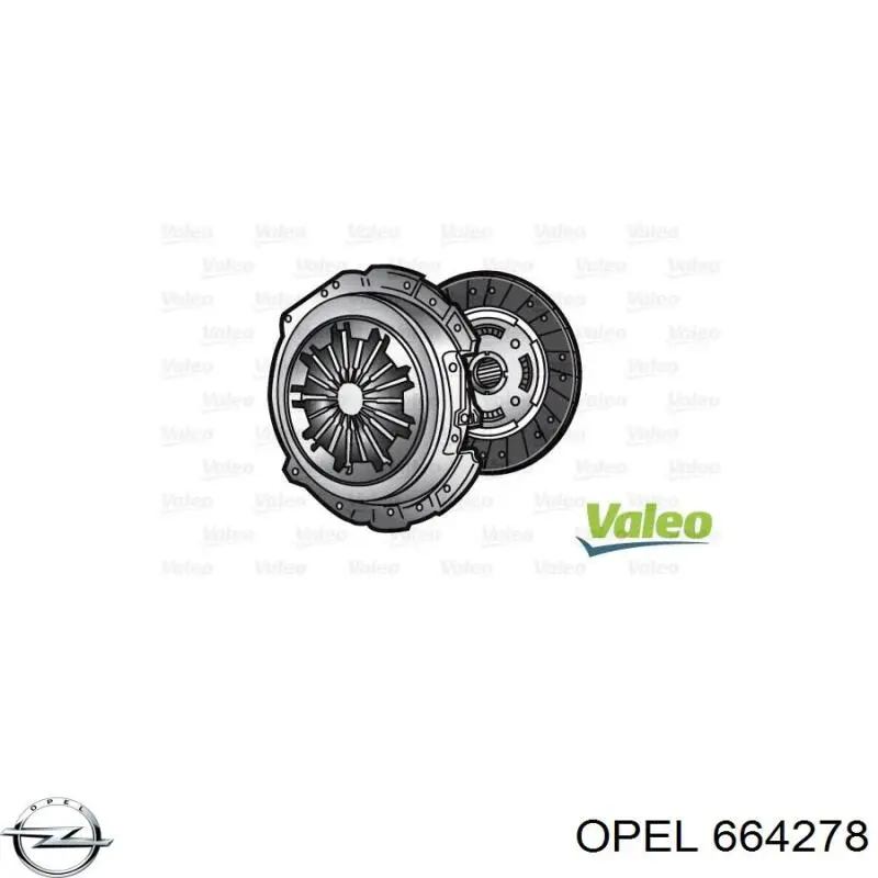 664278 Opel kit de embrague (3 partes)