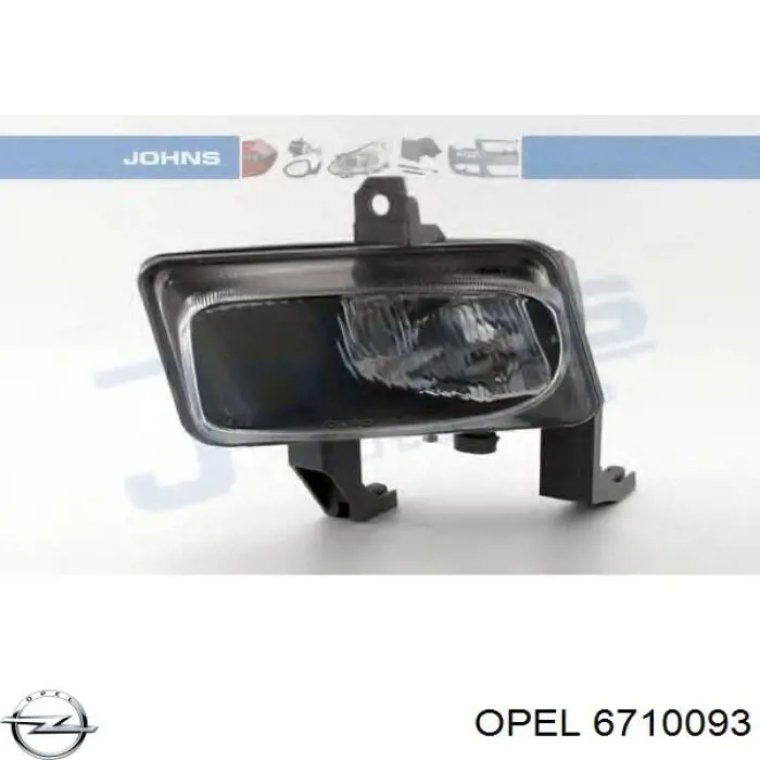 6710093 Opel faro antiniebla izquierdo