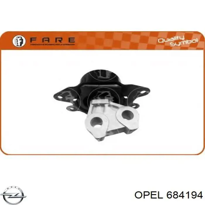 684194 Opel soporte motor izquierdo