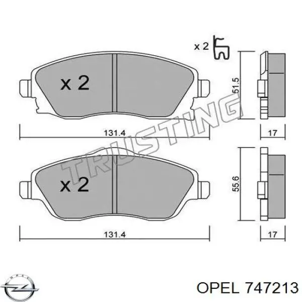 747213 Opel junta, cárter de aceite, caja de cambios