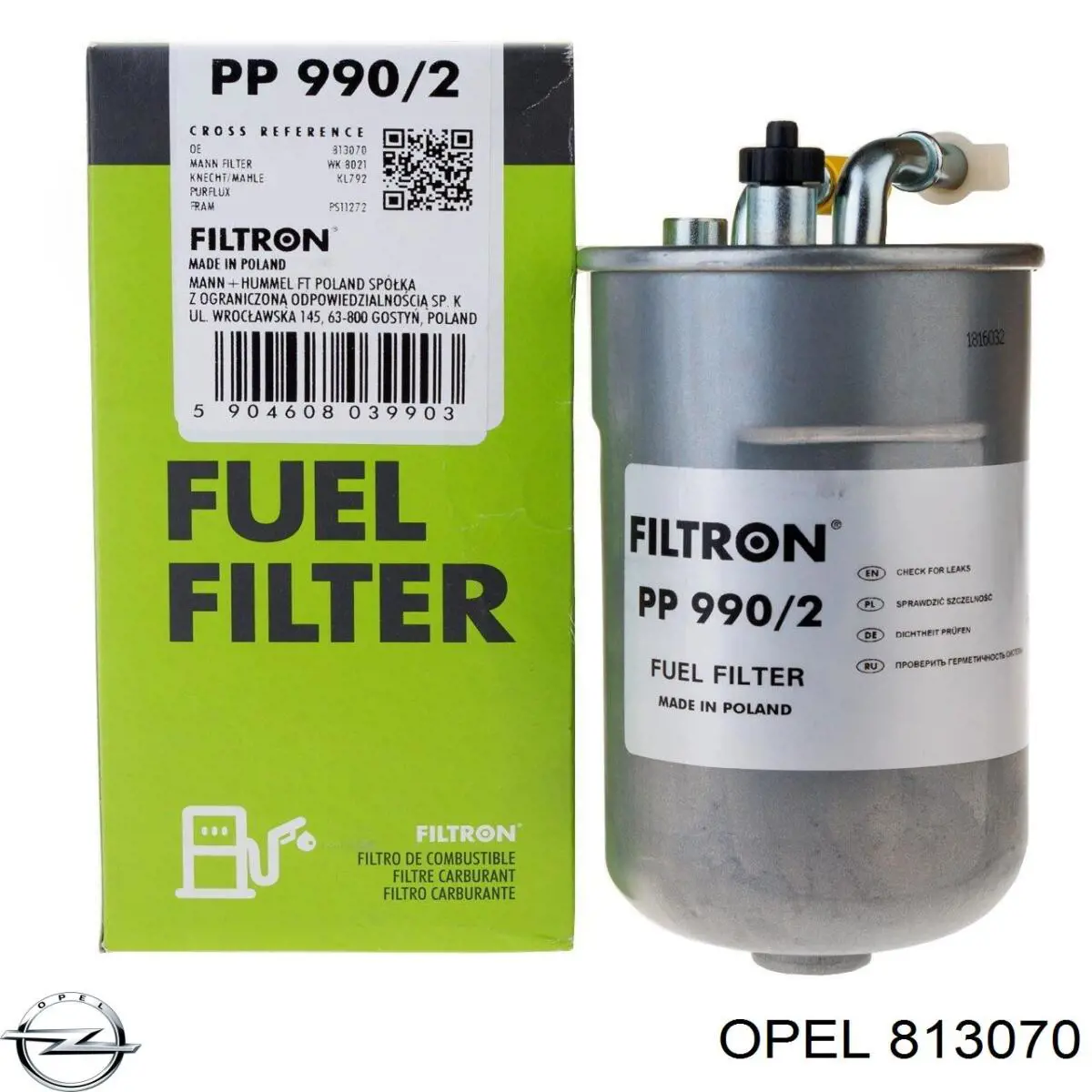 813070 Opel filtro combustible