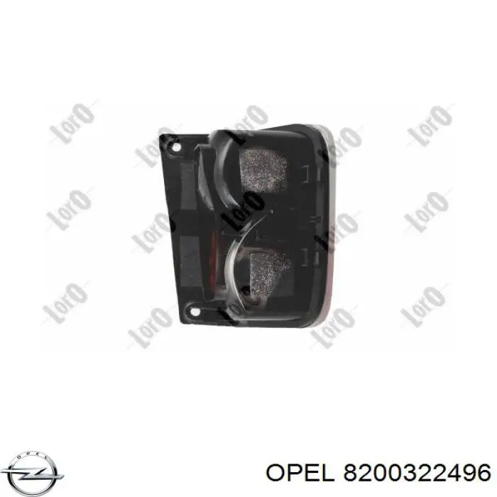 8200322496 Opel faro antiniebla trasero izquierdo