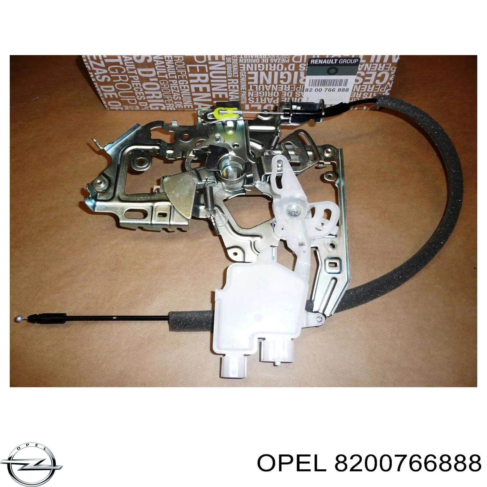 8200766888 Opel cerradura de puerta de batientes, trasera derecha