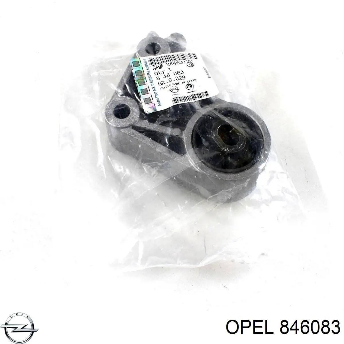 846083 Opel soporte para taco de motor trasero