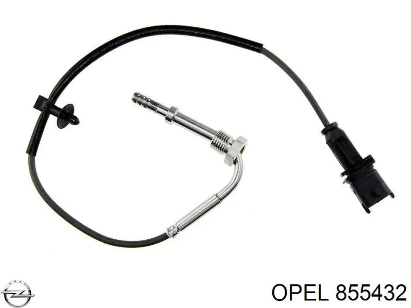 855432 Opel sensor de temperatura, gas de escape, antes de catalizador