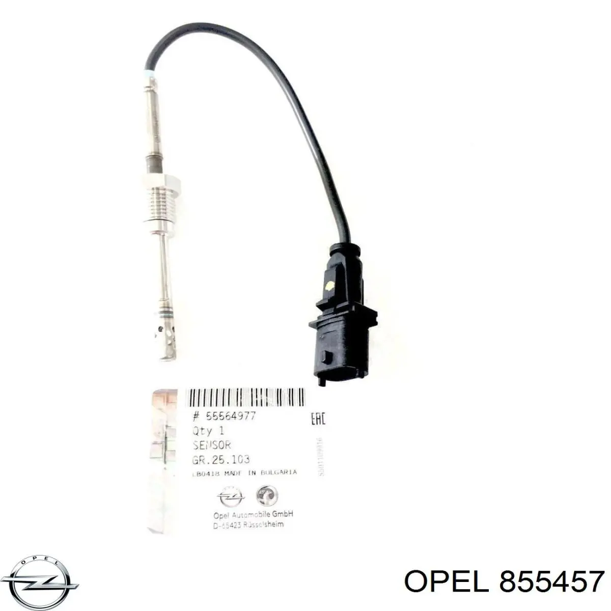 855457 Opel sensor de temperatura, gas de escape, antes de catalizador