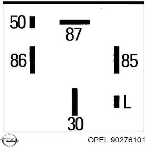 90276101 Opel relé de bujía de precalentamiento