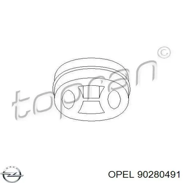 90280491 Opel soporte, silenciador