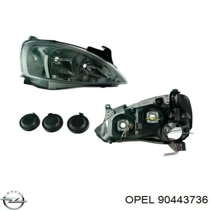 90443736 Opel faro izquierdo