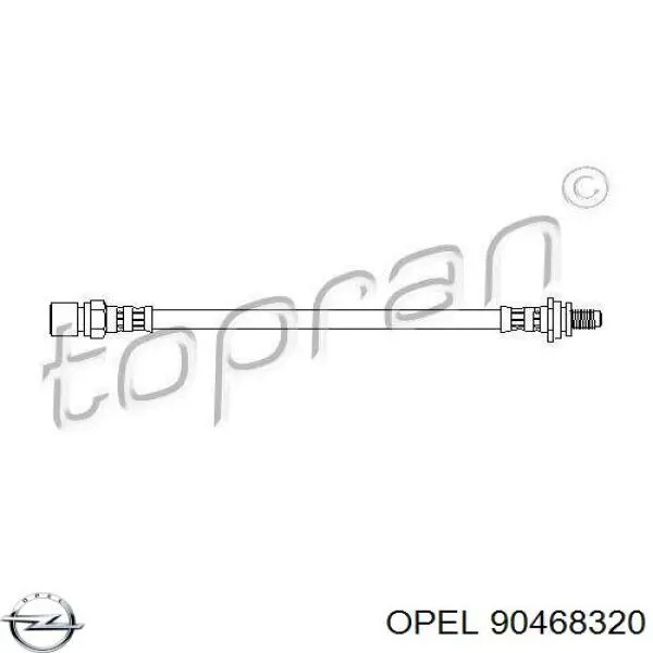 90468320 Opel tubo flexible de frenos trasero